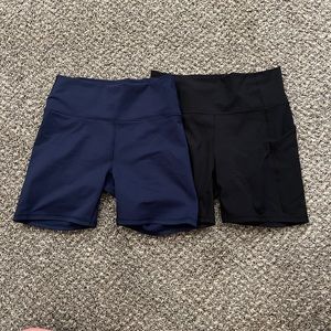 2 pair Fabletics bike shorts medium